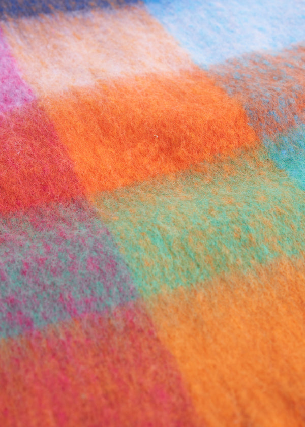 Multicoloured blanket scarf
