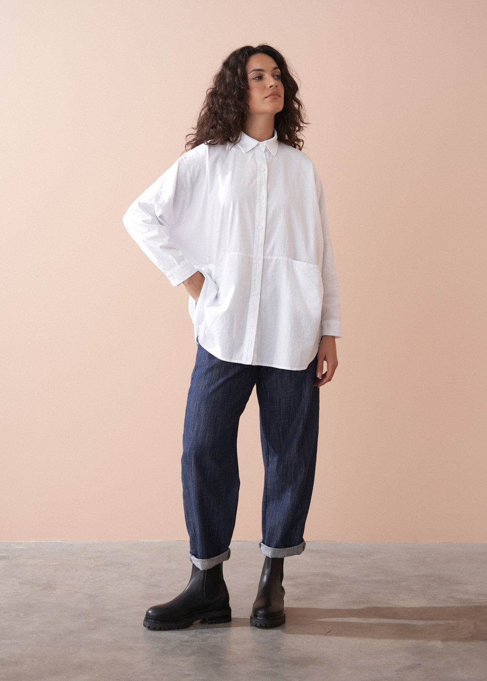 Eloise Cotton Shirt - White | Tops | BUSBY & FOX – Busby & Fox