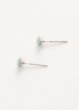 Aqua crystal stud earrings