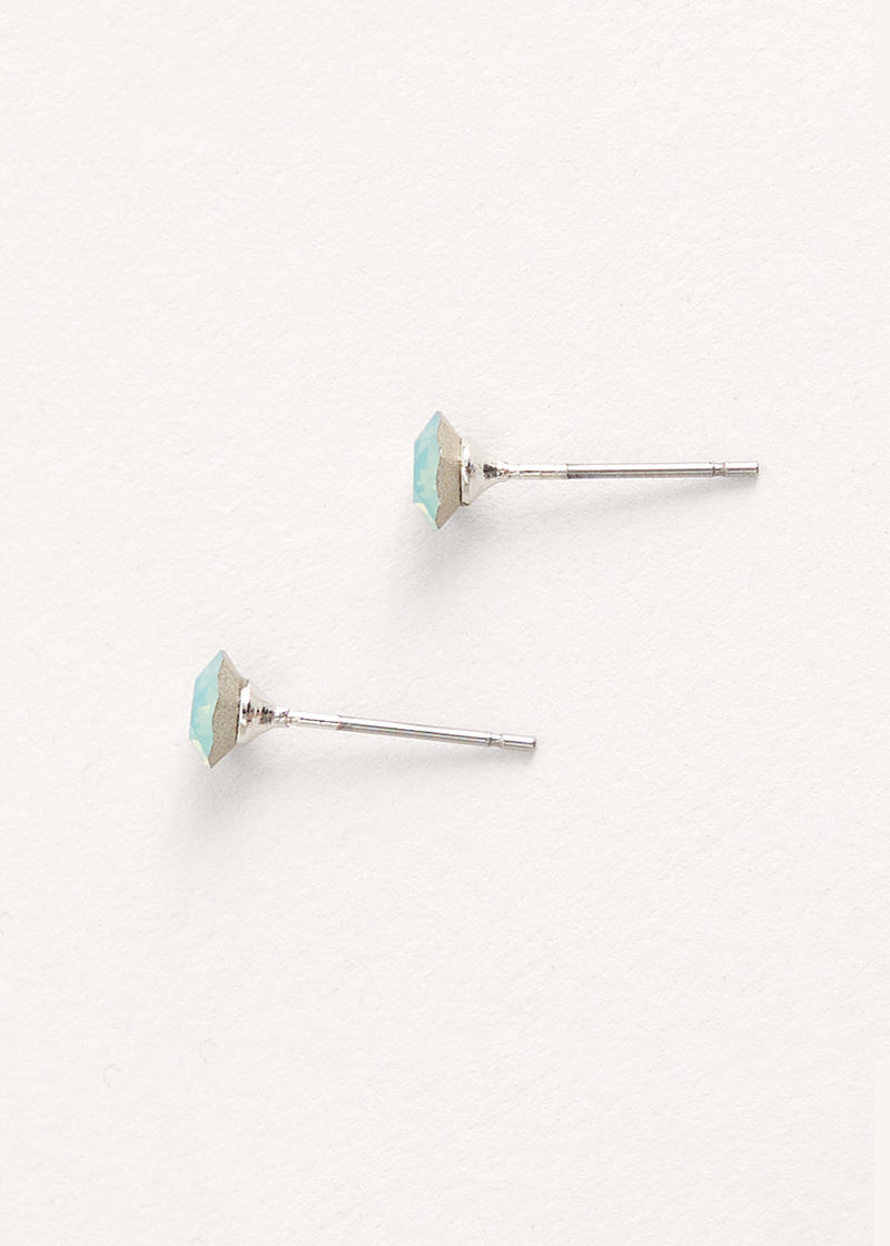Aqua crystal stud earrings