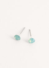 Aqua crystal stud earrings