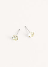 Gold crystal stud earrings