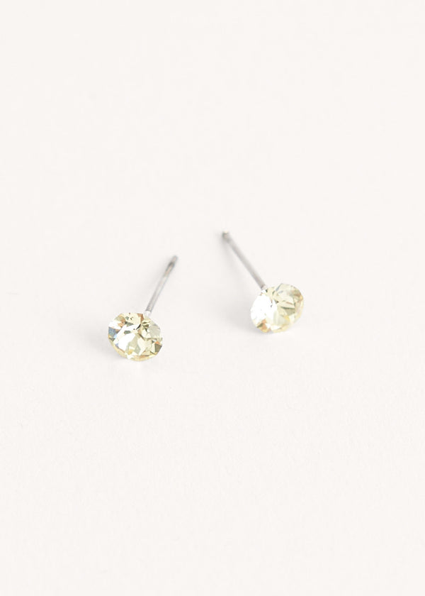 Gold crystal stud earrings