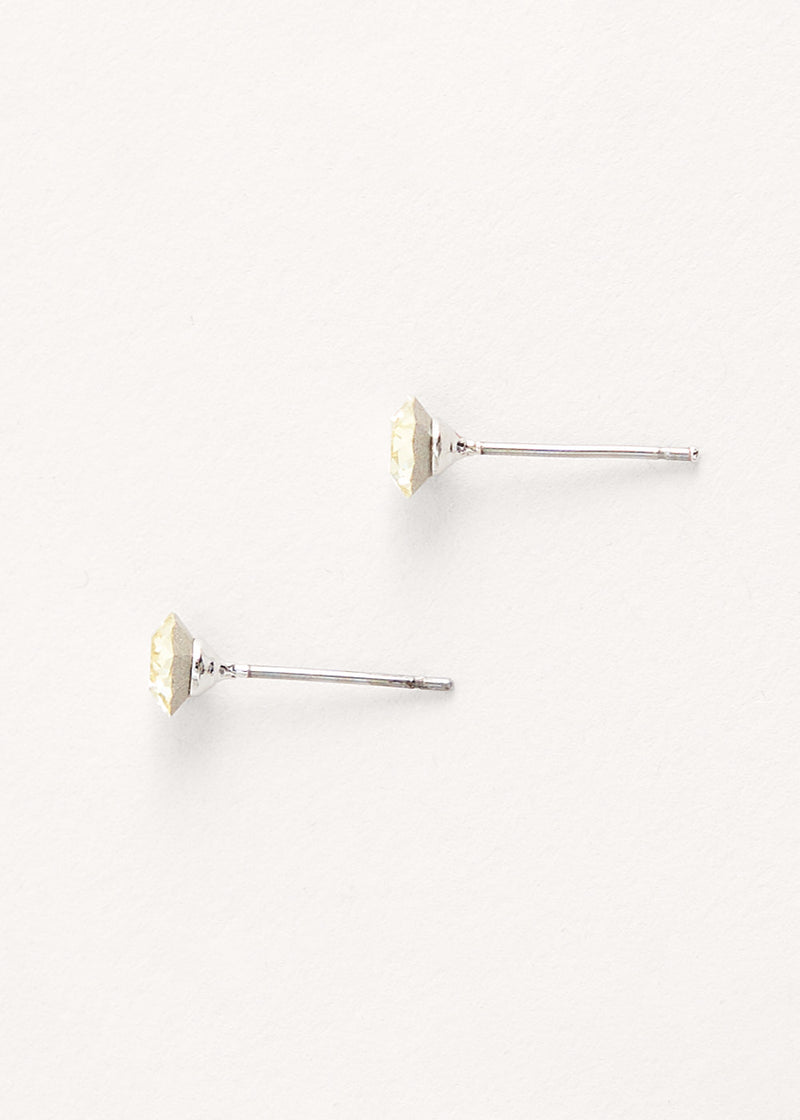 Gold crystal stud earrings