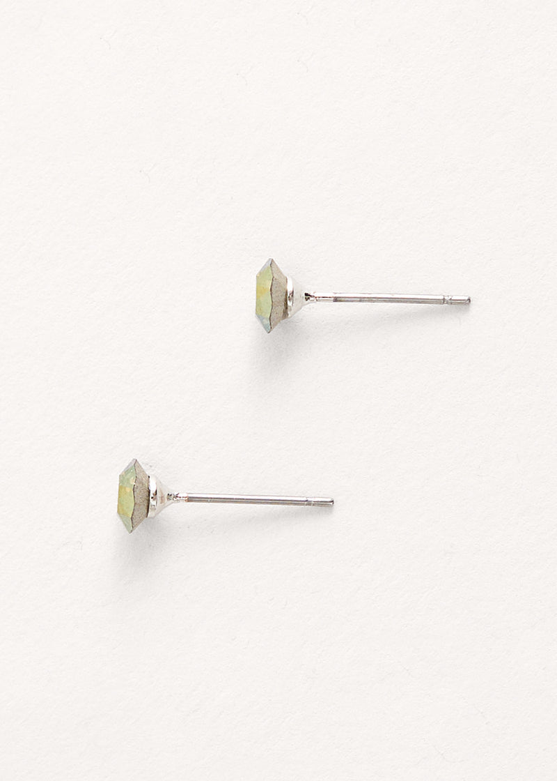 Green crystal earrings