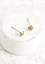 Green crystal earrings