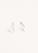 Light green crystal stud earrings