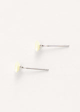 Pale yellow crystal stud earrings