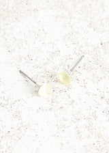 Pale yellow crystal stud earrings
