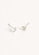 Pale pink crystal stud earrings