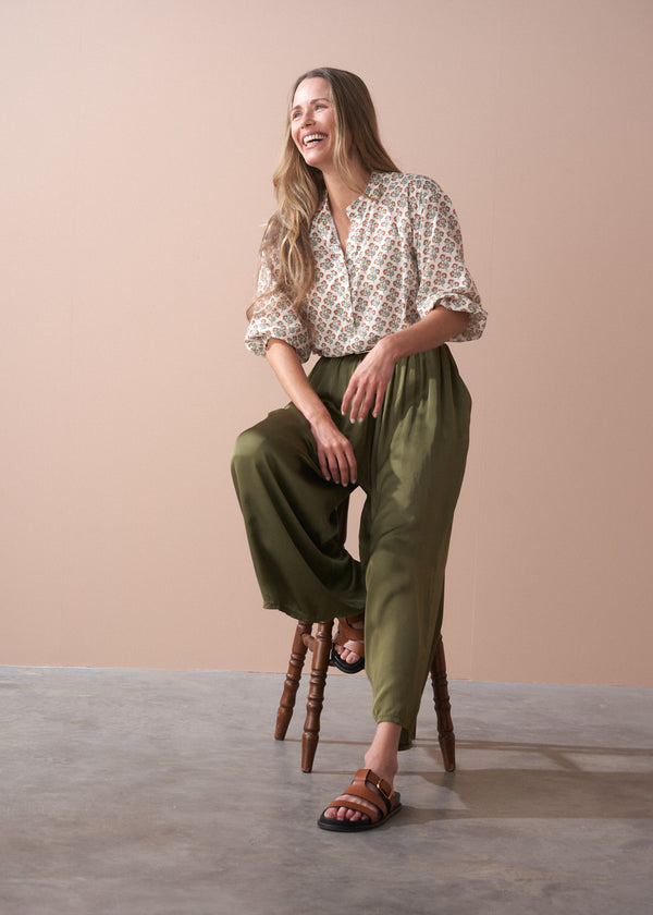 Floral print soft cotton top