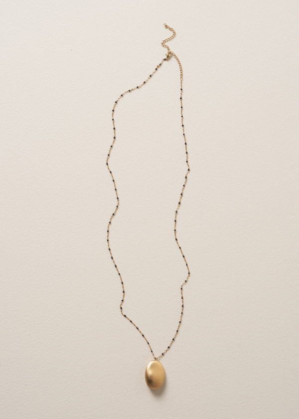 EMILIA BEADED PENDANT NECKLACE - GOLD