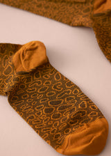 ESME ABSTRACT SOCKS - MUSTARD