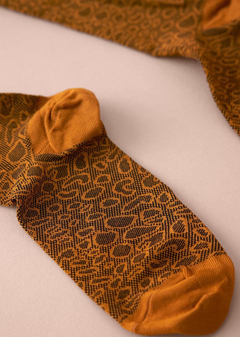 ESME ABSTRACT SOCKS - MUSTARD