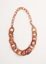 Brown resin link necklace