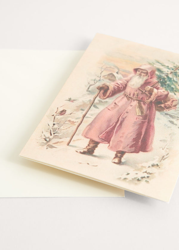 Greeting card with Santa illustration