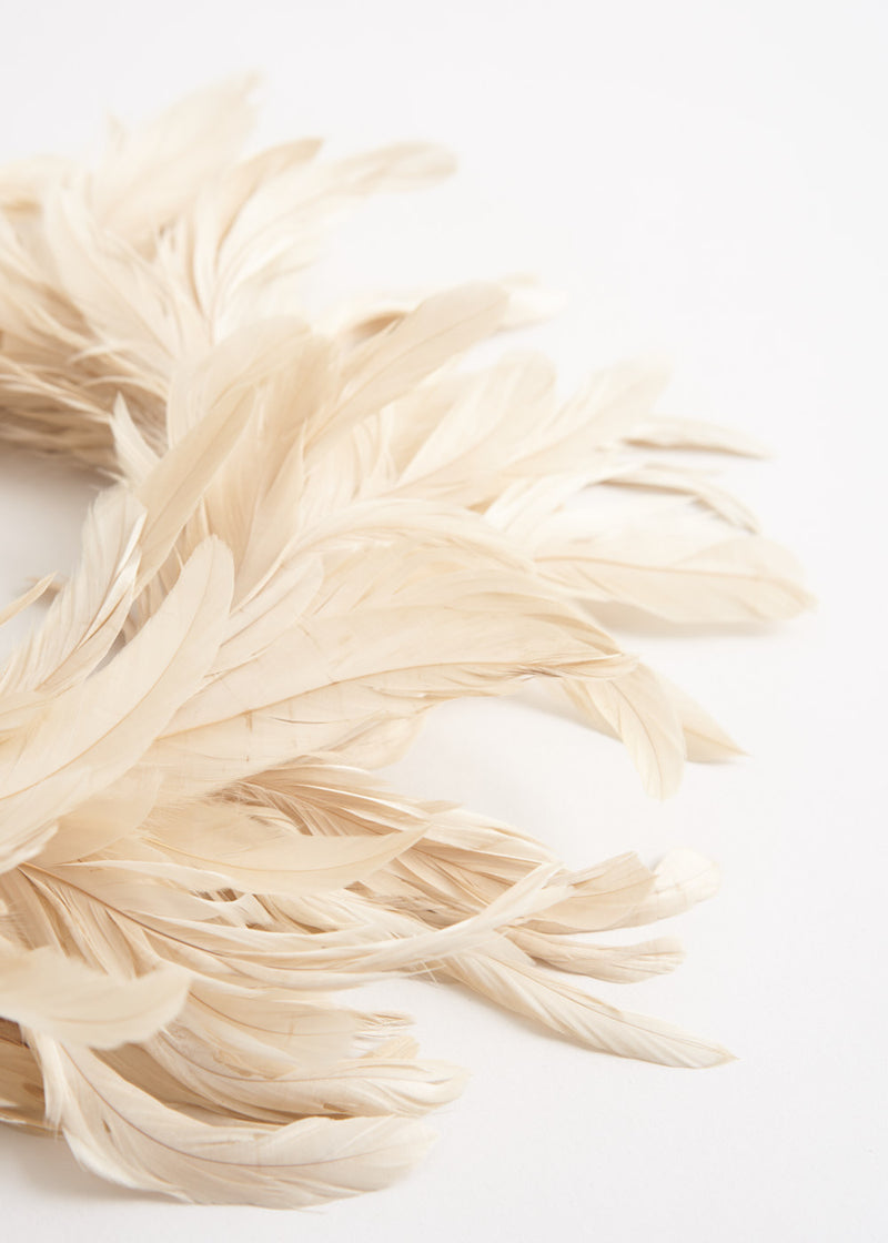 Cream feather wreath