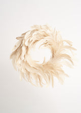 Large cream feather wreath