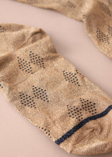 FLORA GLITTER SOCKS - TAN