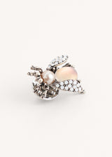 Pink insect embellished brooch