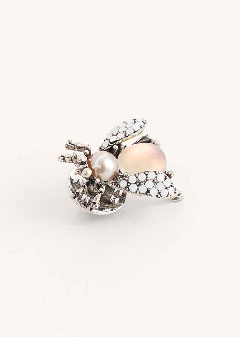 Pink insect embellished brooch