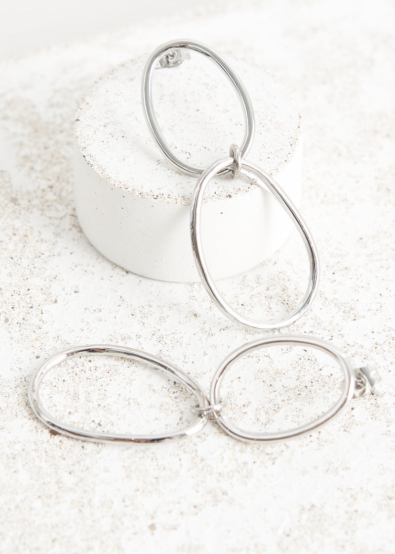 Silver hoop earrings