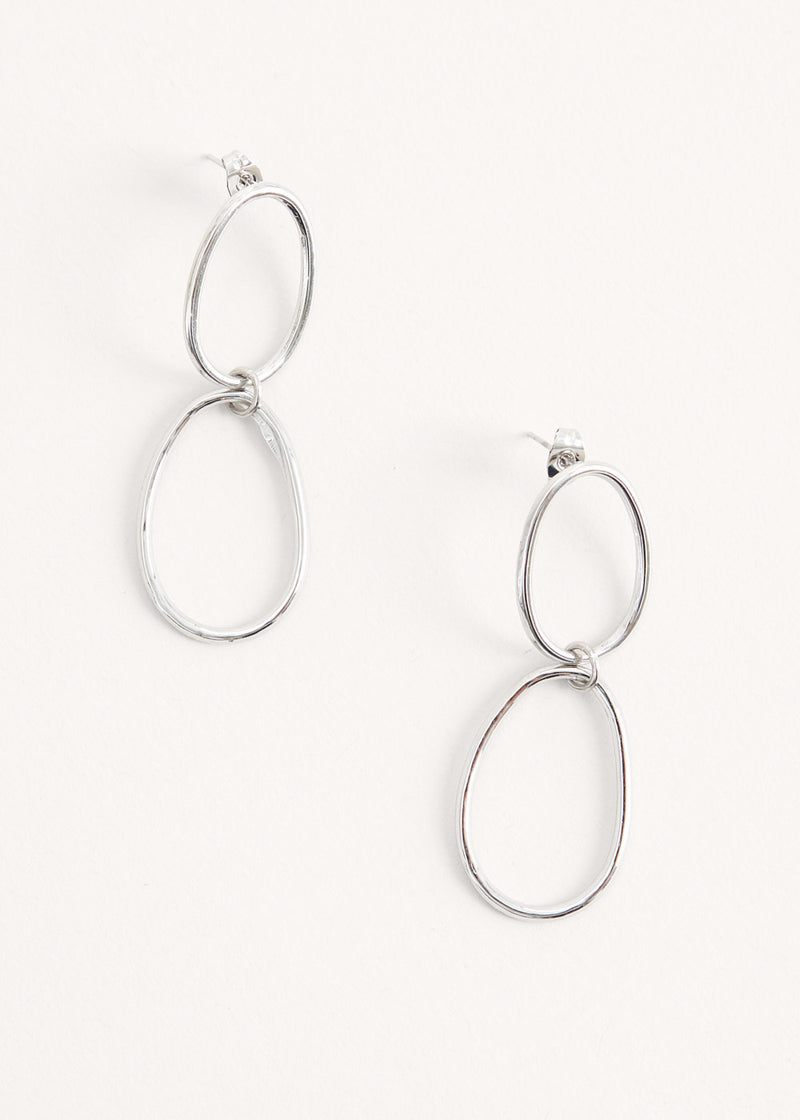 Silver hoop earrings