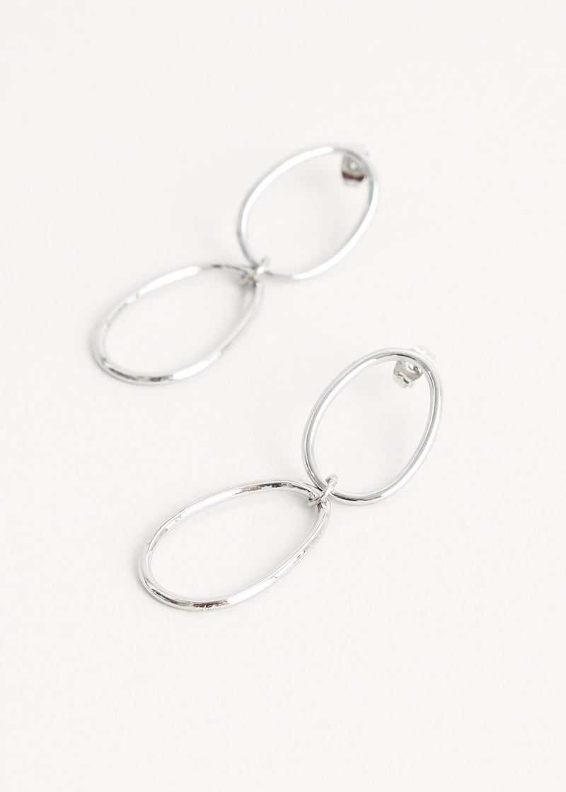 Silver hoop earrings