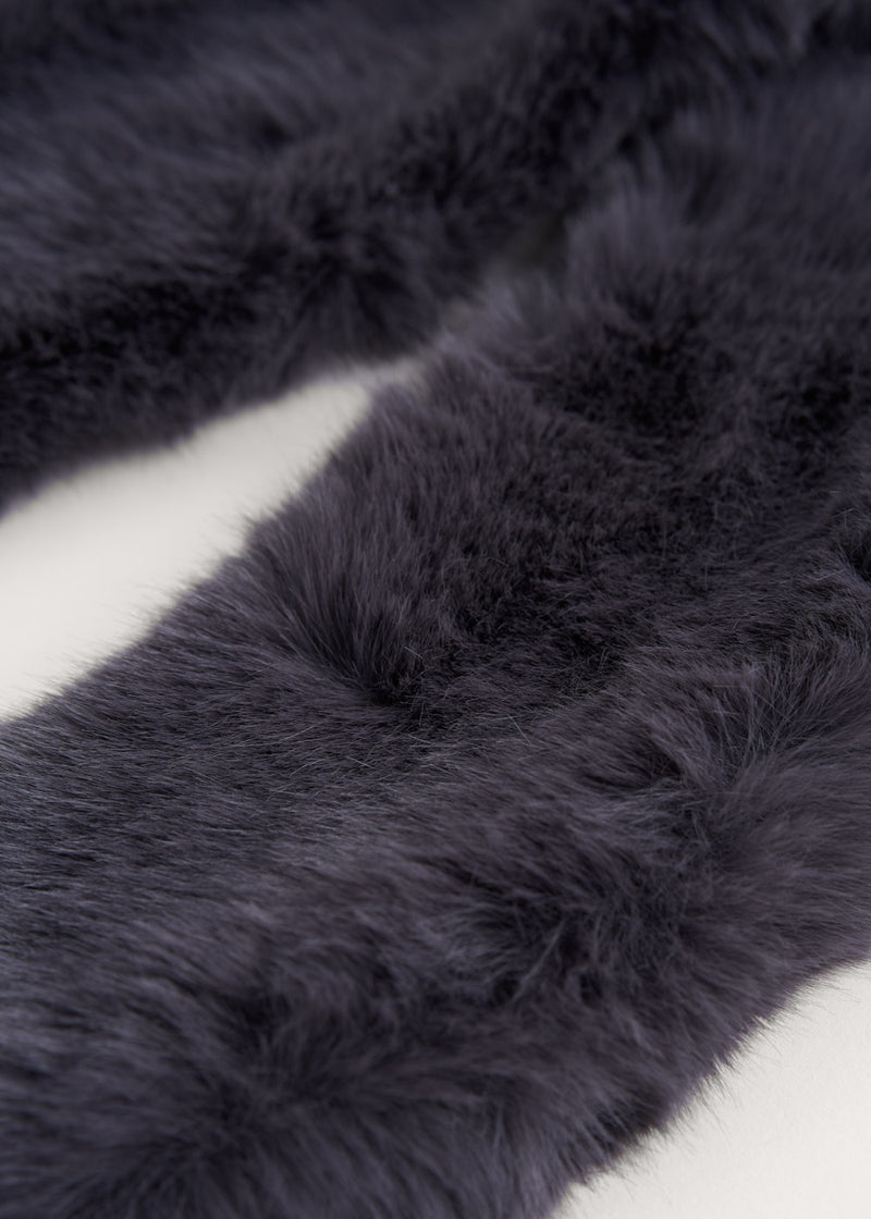 FREYA FAUX FUR COLLAR - DARK GREY
