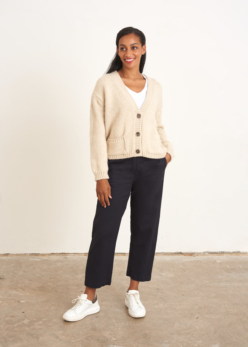 Cream boxy cardigan
