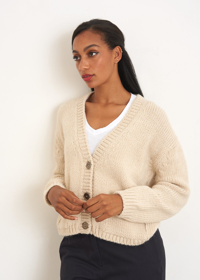 Cream boxy cardigan