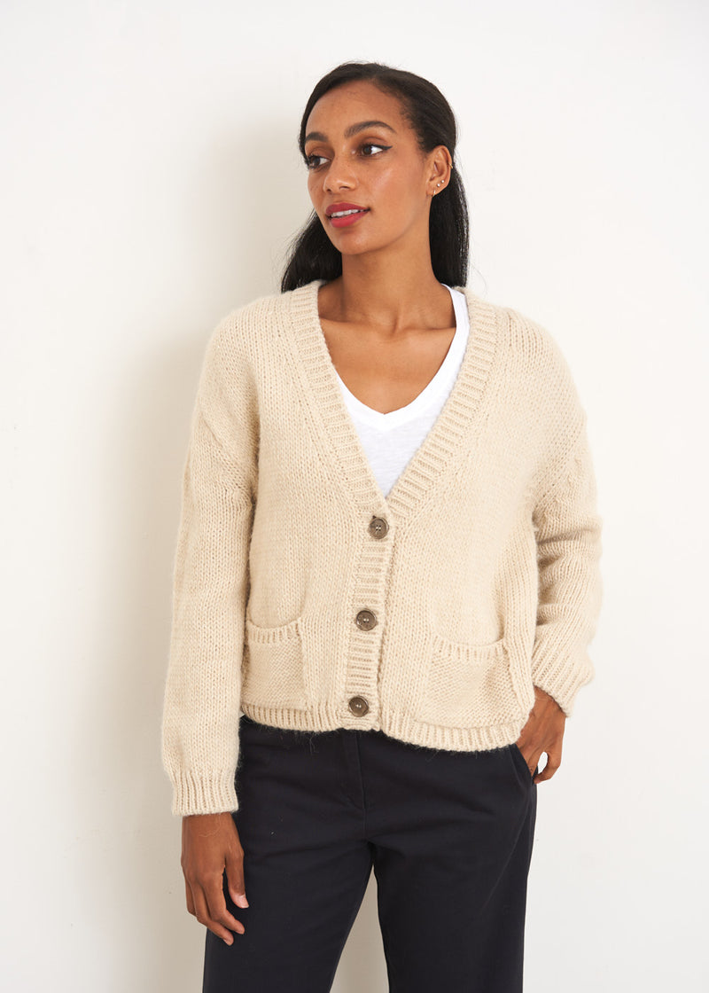 Cream boxy cardigan
