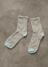 Sage lace detail socks