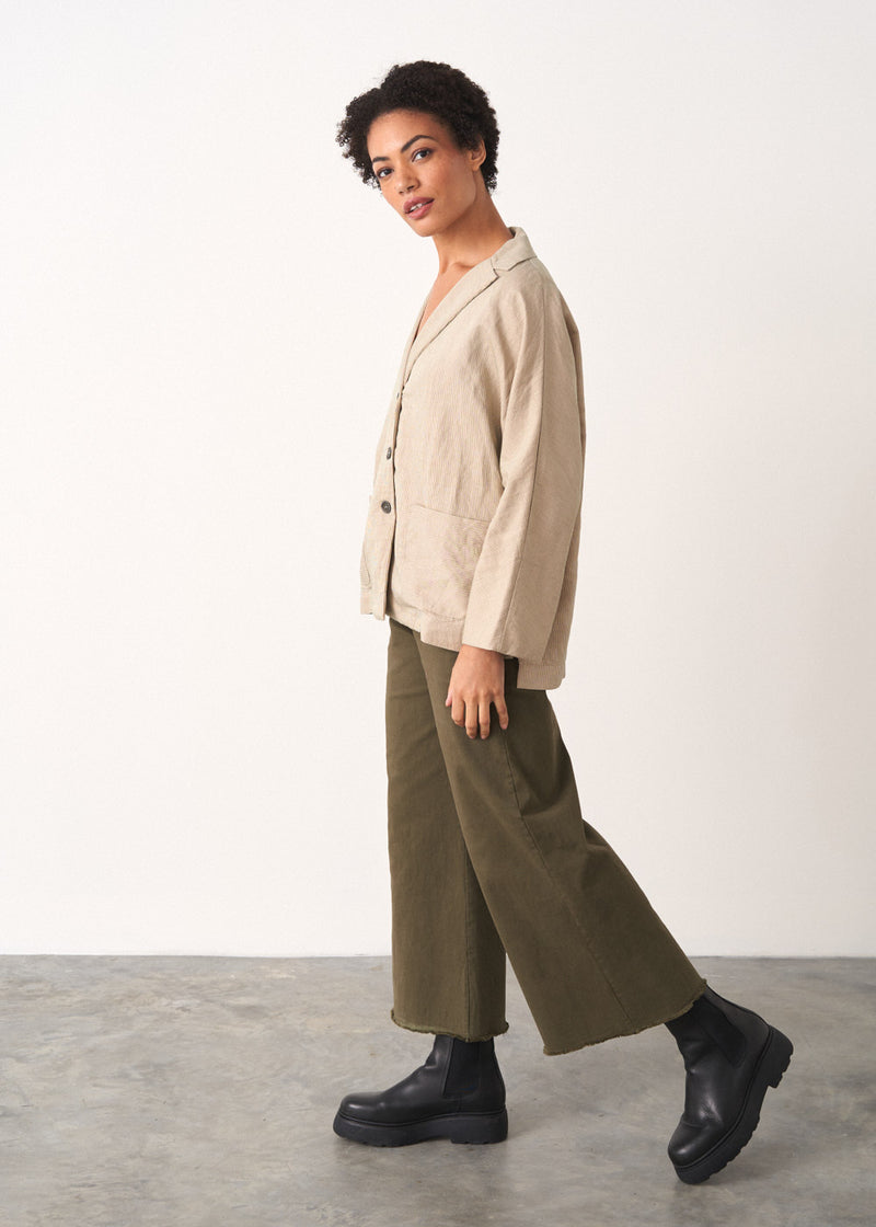 Oatmeal pale stripe jacket