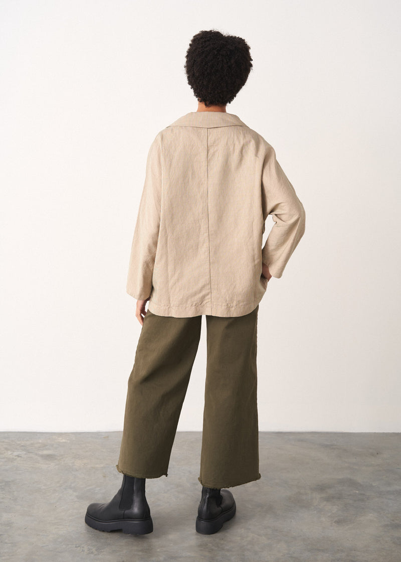 Oatmeal pale stripe jacket