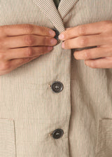 Oatmeal pale stripe jacket