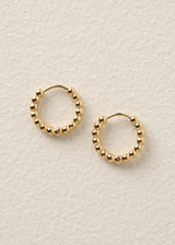 Gold hoop bubble earrings