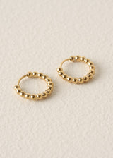 Gold hoop bubble earrings