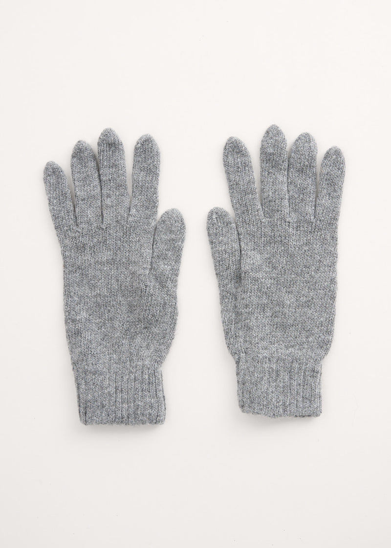 Grey cashmere gloves