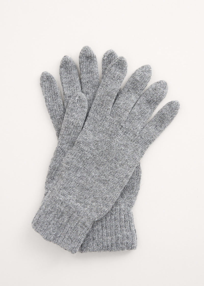 Grey cashmere gloves