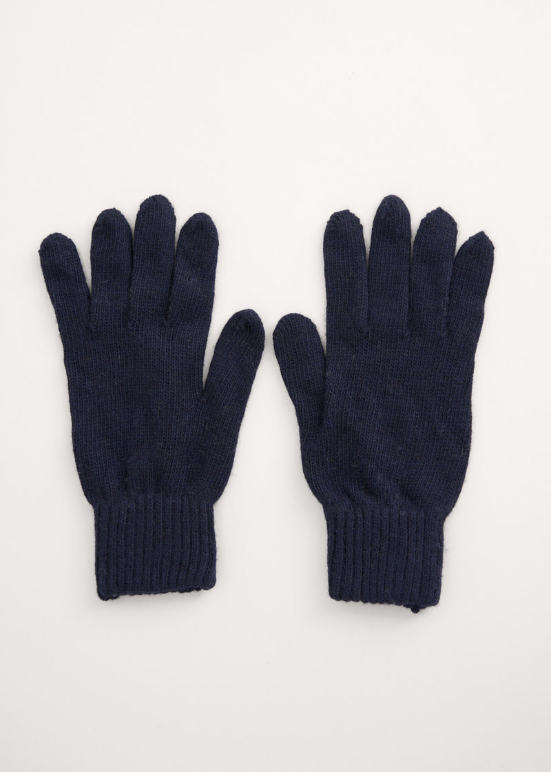 Navy cashmere gloves