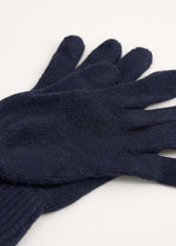 Navy cashmere gloves
