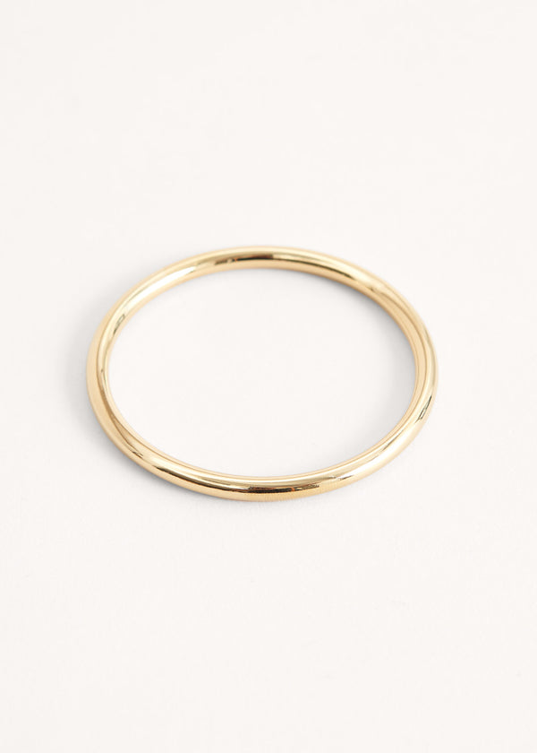 Simple gold bangle bracelet