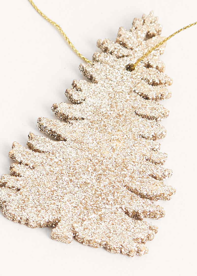 Gold glitter christmas tree decoration