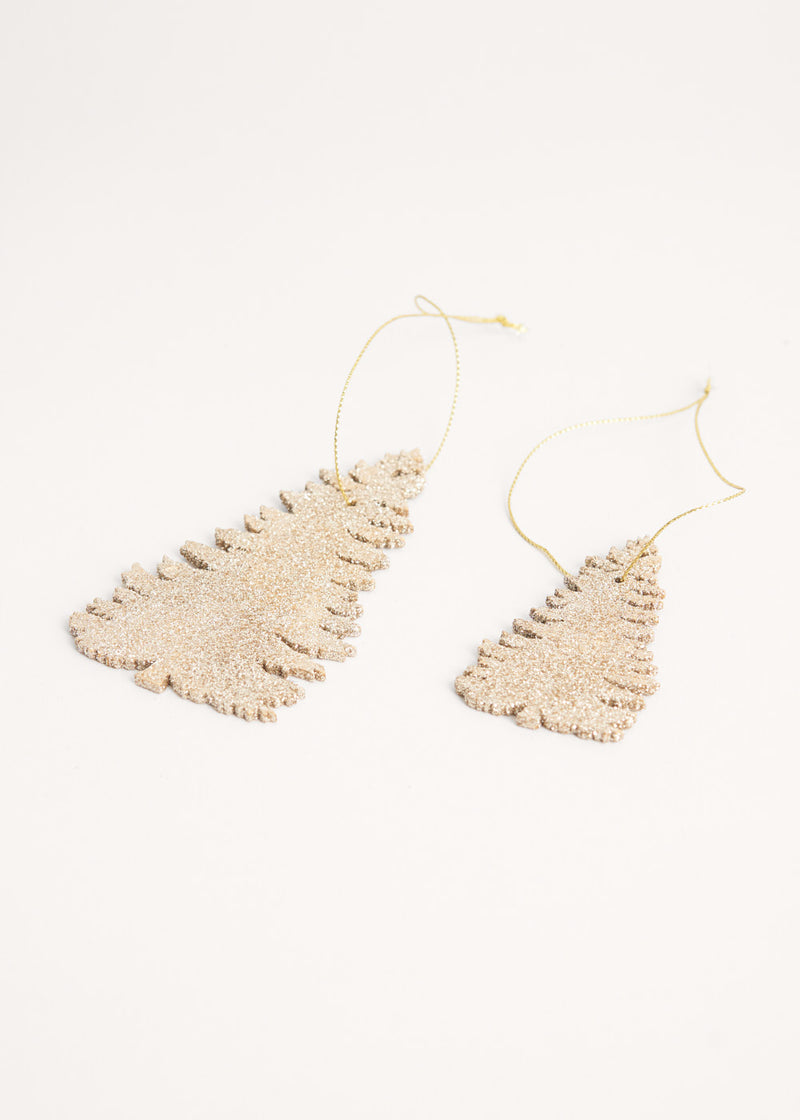 Gold glitter christmas tree decoration
