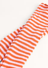 GLORIA STRIPE CASHMERE MIX WRIST WARMERS - ORANGE