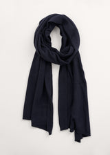 Dark blue cashmere blend scarf