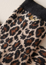 HALEY LEOPARD SOCKS - GREY