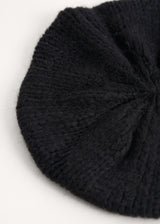 Black knitted beret