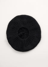 Black knitted beret